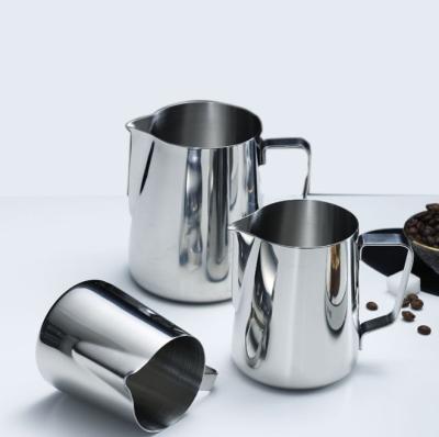 China Amazon Hot Selling Kitchen Products High Quality Stainless Steel Milk Pitcher Coffee Viable Accessories Custom Made Frother Steamer Jug Stainless Steel Milk Jug for sale