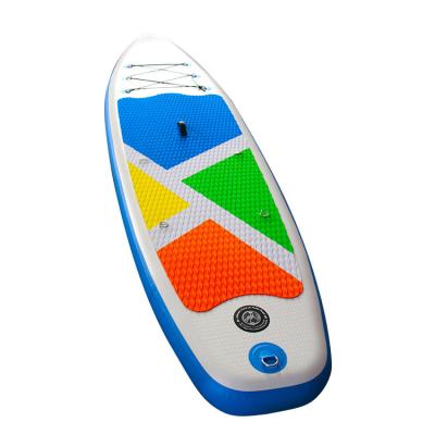 China Unisex High Quality Inflatable Sip Board Paddle With 10.6' Eva Non-Slip Pad Super Hand Pumps for sale