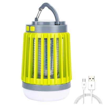 China Camping Solar Multifunctional Lamp Flashlight Rechargeable Mosquito Killer ABS Mosquito Insect Zapper for sale