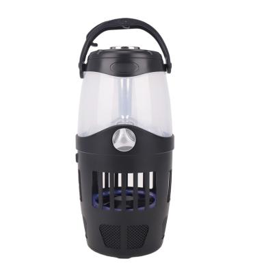 China ABS 500 lumen LED mosquito killer camping lamp with speaker USB rechargeable insect zapper for sale