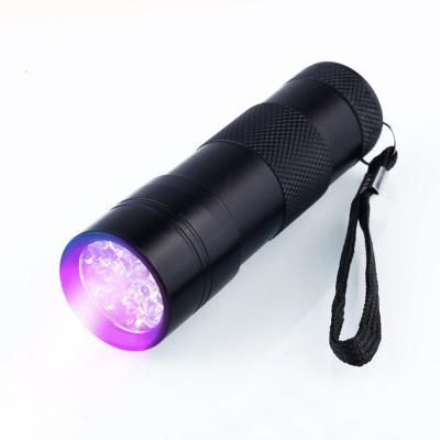 China Torch 395nM Aluminum UV LED MINI Flashlights For Dog Professional Black Light Camping 12 Bulbs Urine And Bed Bug for sale