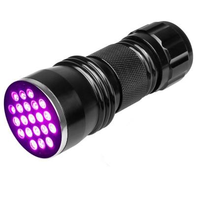 China Torch 395nM Aluminum UV LED MINI Flashlights For Dog Professional Black Light Camping 21 Bulbs Urine And Bed Bug for sale