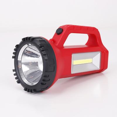 China ROAD 150 Lumen High Power LED Background Search Flashlight with Side Light AA Battery Operated COB Plastic Spotlight for sale