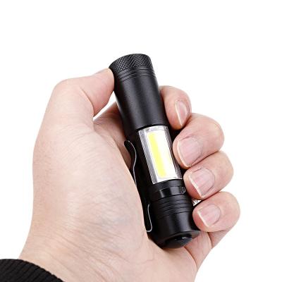 China Convenient High Quality COB MINI Aluminum Torch Portable 300 Lumen Battery Powered LED Flashlights Waterproof for sale