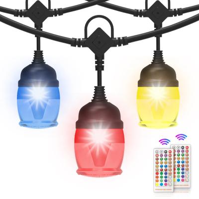 China OEM 34.5ft RGB 12 Colors Constant Flashing Light Outdoor IP65 Waterproof Holiday Light Or For Christmas Decoration LED String Light With Outdoor for sale