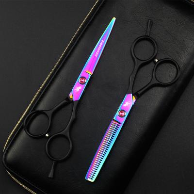 China Professional 5.5 Inch Five Star Flat Tooth Tooth Hair Thinning Scissors Hair Cutting Shears Dressing Scissors for sale