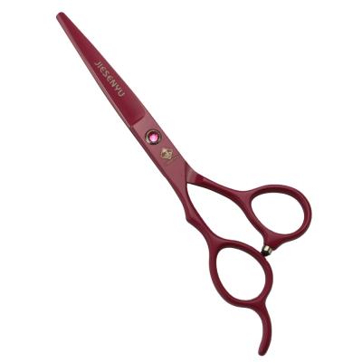 China Attractive Design Thinning Scissors 6.0 Inch Tooth Hair Scissors FL-11 Rose Red Fashion Barber Flat for sale