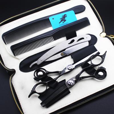 China Thinning Scissors Hair Brush 6.0 Inch New Fashion Design Beauty Barber Scissors Comb Hair Scissors Set for sale