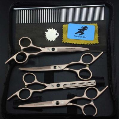 China 6 Inch Color 4 Pet Costume Pet Hair Scissors Viable Hair Thinning Scissors for sale