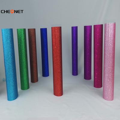 China Fabric Glitter Heat Transfer Vinyl Cricut Joy HTV Vinyl Iron On DIY Clothes Shirt Decoration Film Cable Madness High Elastic Tracer Cut for sale