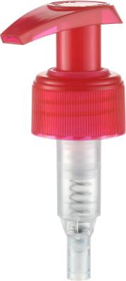 China Bamboo 24mm Lotion Dispenser Pump Plastic Multi Function Red Color for sale