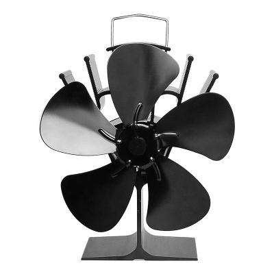 China Modern Classic Heat Powered Stove Fan with 5 Blades 5 Colors for Log Burner for sale