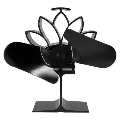 China Outdoor Portable Heat Powered Stove Fan For Indoor Living Room With 2 Blades for sale