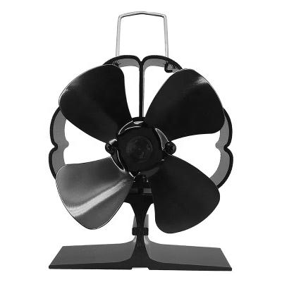 China Modern Non-Electric 4-Blade Mini Fireplace Fan Wood Log Burner Stove Fan for sale