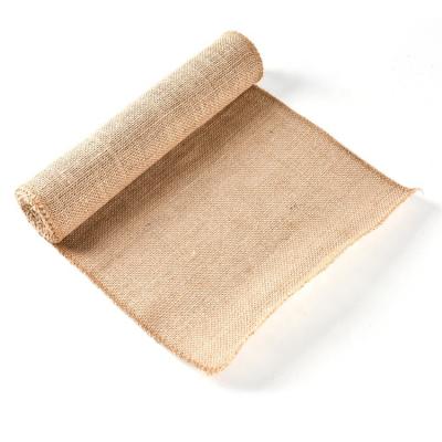 China NATURE AND CUSTOMERIZED 100% Natural Burlap Jute Roll Fabric with Finished Edges for Weddings Table Runners Place Carpet Crafts Decoration for sale