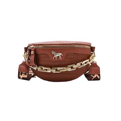 China Chest Bag 2021 New Fashion Wear-resistant Women's Single Shoulder Bag With Waist Chain Bag for sale