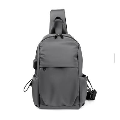 China 2021 New Messenger Bag Wear-resistant Men's Chest Bag USB Gift Leisure Filling Sports Backpack for sale