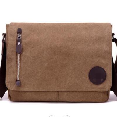 China Fashion Manufacturers Sell Retro Solid Colors Shoulder Luxury Men Canvas Messenger Bag for sale