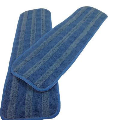 China Sustainable Various Good Quality 46x13cm Blue Rectangle Scrubbing Stripe Banding Flat Mop Pad For Bona Mop Pad for sale