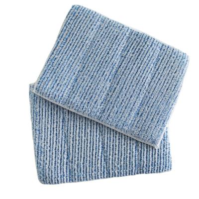 China Stocked Blue fabric absorb water sponge  foam scouring pad sponge kitchen cleaning scrubber scrub sponge for sale