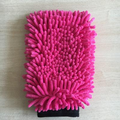 China Sustainable Chenille microfiber scratch free lint free car detail cleaning  auto wash mitt car cleaning for sale