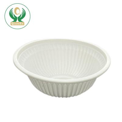 China Chinese Custom Disposable Biodegradable Cornstarch Ice Cream Soup Noodle Plastic Bowl for sale