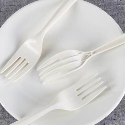 China Disposable Direct Deal CPLA Disposable Kitchenware Biodegradable Mini Fork for sale