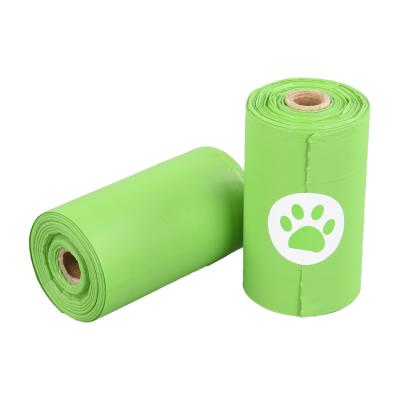 China New Design Biodegradable Pet Household Products Custom Logo Green Compostable Pla Bags Dog Poop Waste Bag for sale