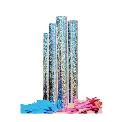 China Blue Or Pink Explosion Proof Fabric Confetti Trapezoidal Gender Reveal Biodegradable Party Supplies Confetti Stick Magic Wands Set On Sale for sale