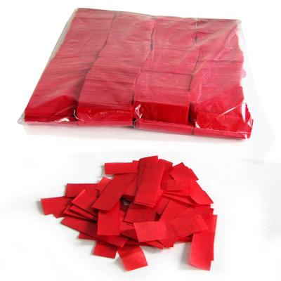 China Popular Explosion Proof Red Tissue Paper Rectangle Shaped Paper Confetti For Ceremony Party for sale