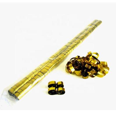 China Party Supplies Party 1.5cm*10m Metallic Explosion Proof Gold Paper Flames For Confetti Cannons for sale