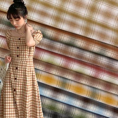 China China Supplier Breathable Yarn Dyed Stretch Plaid Dress And Skirt Fabric For Women for sale