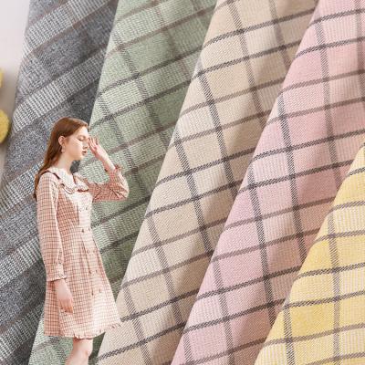 China Wholesale China Supplier Stretch Polyester Plaid Fabric Tear-Resistant Korean for sale