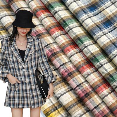 China Product Breathable Hot Selling Yarn Dyed Woven Plaid Suits Fabric For School Uniforms for sale