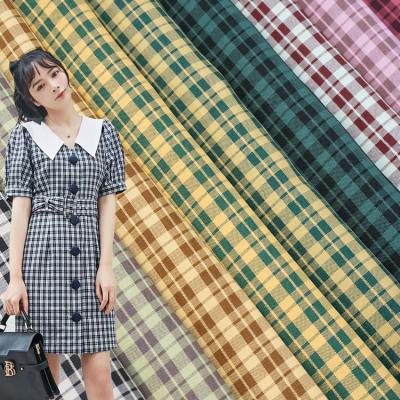 China Breathable Well Priced Polyester Yarn Dyed Check Plaid Fabric For Skirts for sale