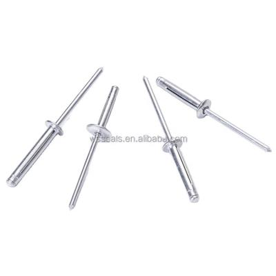 China Stainless Steel Carbon Steel And Stainless Steel Blind Rivets Open Head Fasteners DIN 7337 X12 M4 Standard Steel Chuck for sale