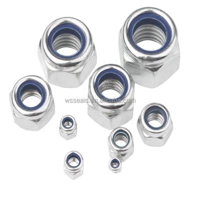 China High quality heavy industry stainless nylon teel 304 DIN985 M14 lock nut nylock nut manufacturer for sale