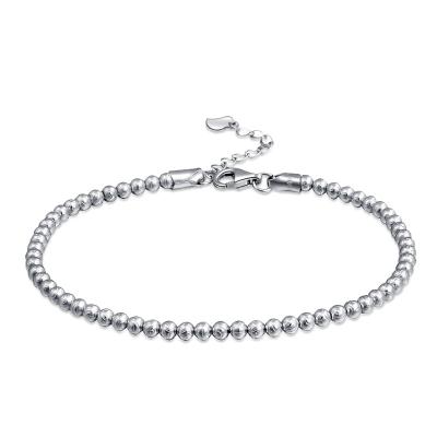 China Lead Free Nickel Free Sterling Silver Simple Bracelet s925 Thread Bead Bracelet For Women for sale