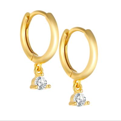 China Hot Selling Nickel Free S925 Sterling Silver Mini Trendy Zircon Stud Earrings for sale