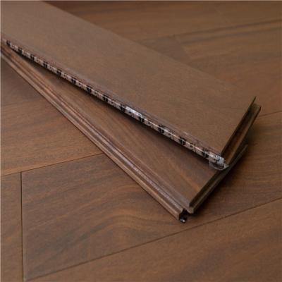 China Modern Dark African Teak Solid Wood Flooring for sale