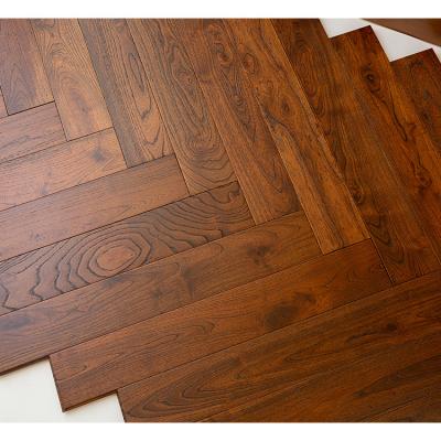 China Traditional Wide Plank Flooring Solid Wood Wavy Chinese Teak for sale