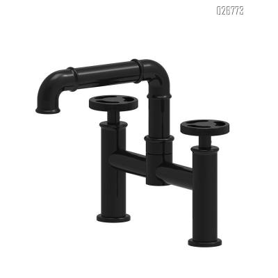 China Metered Faucets Double Handle Basin Bathroom Faucets Latest Bathtub Faucet for sale