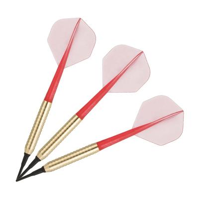 China Cheap 16.5g Brass Darts Gently Tilt Brass Darts with Colorful Flights for Electric Dart Board for sale