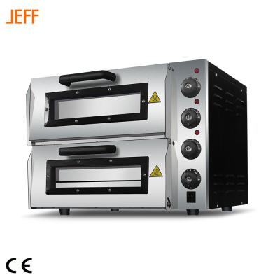 China Electric Baker Oven Commercial Bake Deck Oven Mini Small Bakery Worktop JEFF P2PT for Sale with Pizza Stone 16