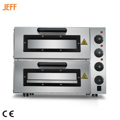 China JEFF P3 hotel commercial kitchen bakery high capacity snack two deck bread pizza bread pizza electric baking oven for sale