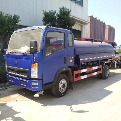 China Howo 4x2 4x4 5000 Liter Carbon Steel Small Size Mini Water Tanker Tank Truck for sale