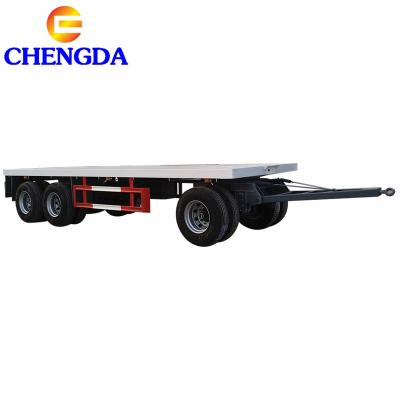 China China Truck Trailer 3 Axles 40FT Full Flatbed Trailer Flatbed Tractor Trailer for sale