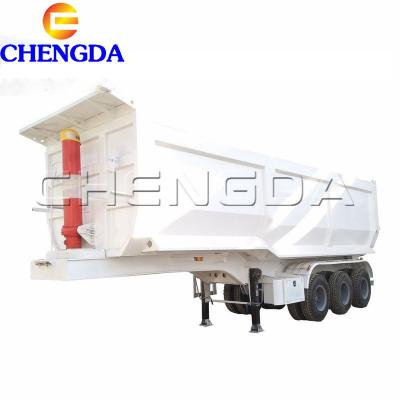 China High Quality White Tipper Trailers Dump Trailer For Truck Trailer 3 Axles Dump Box Sale In China for sale