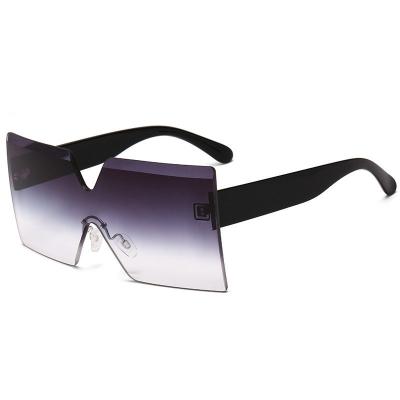 China Square 2022 square oversized rimless uv400 sunglasses fashionable style shades for sale