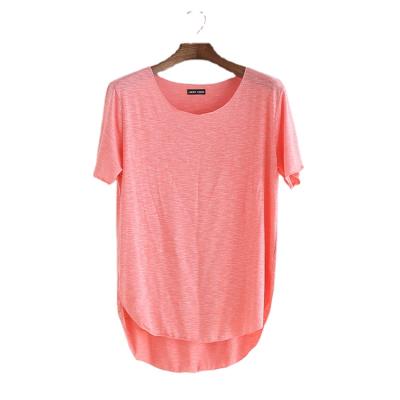 China QUICK DRY 100% Cotton T-shirt Female 2021 Summer Casual O-Neck Workout Women's T-shirt Stylish T-shirt for sale